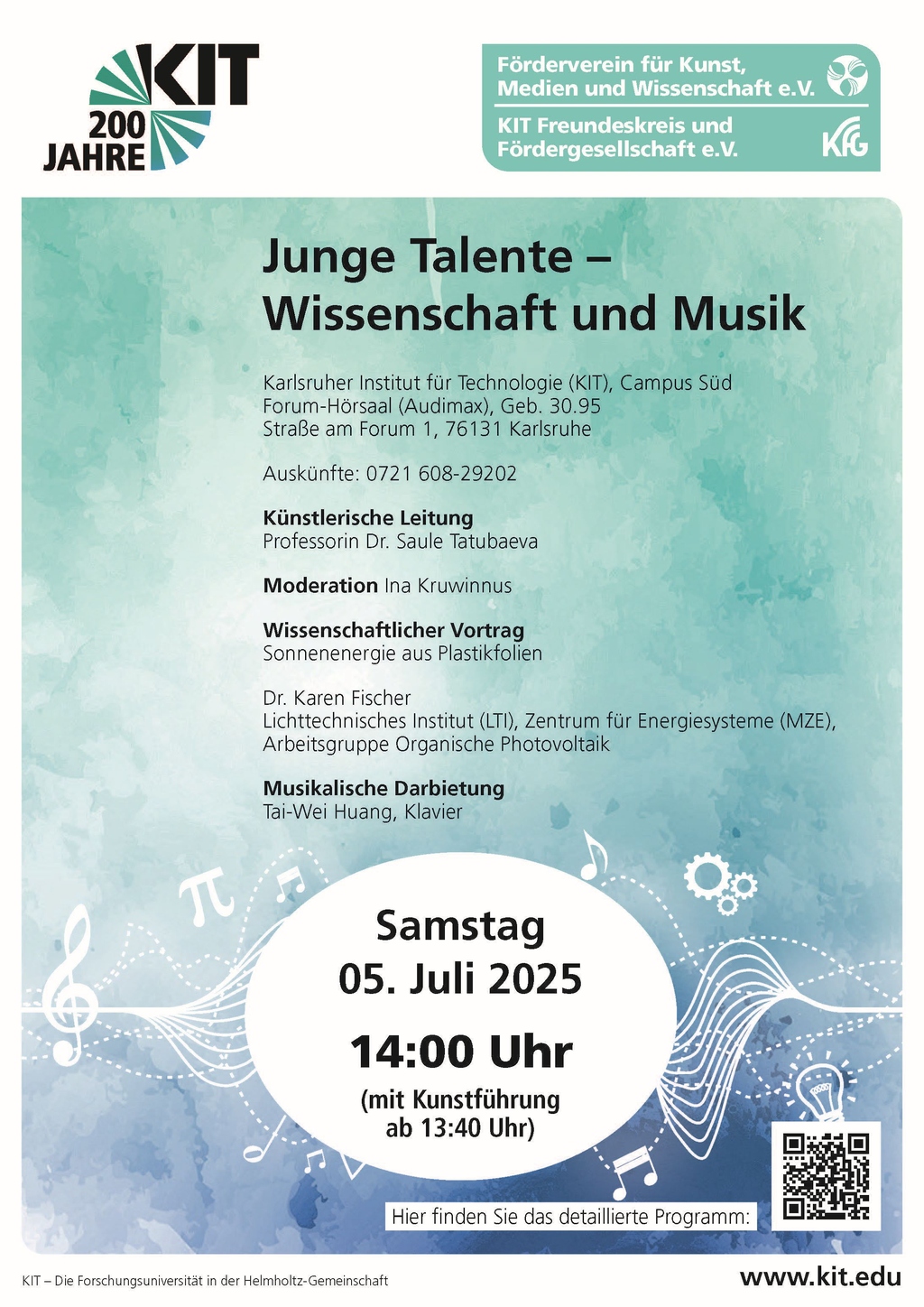 Plakat zur Veranstaltung am 5. Juli 2025 